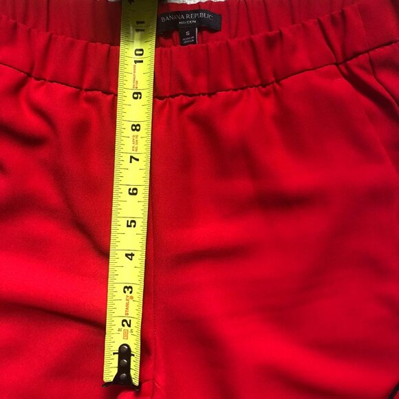 Banana Republic Hayden, Red, Polyester, Pull-on, Dressy,Trousers/Pants, Sz Small - Picture 7 of 8